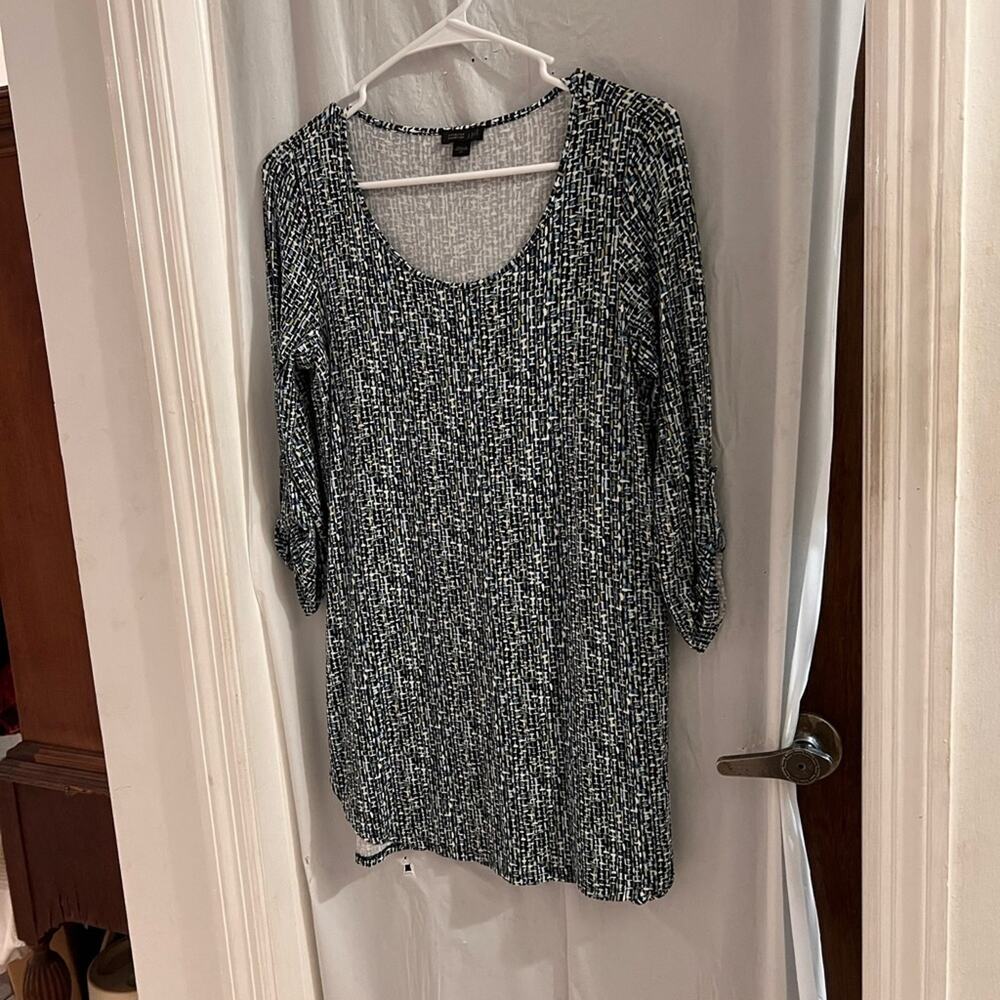 J Jill wearever collection navy green tunic top size xs